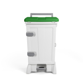 Ведро TTS Open-up (90 л, полипроп, дверь, крышка зеленая)