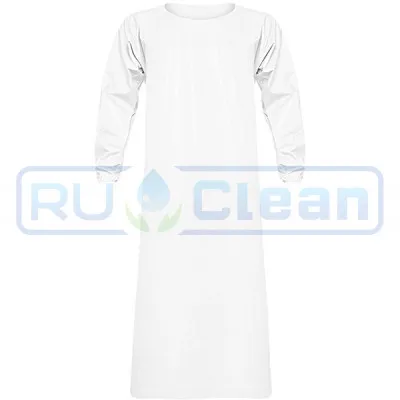 Фартук с рукавами Reiko aproLin eco+ (белый, Дл-115см)