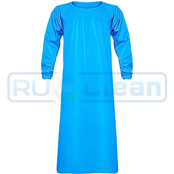 Фартук с рукавами Reiko aproLin eco+ (синий, Дл-115см)