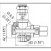 Регулятор давления Mecline VHP50 (360бар, 100л/мин, 1/2"г-1/2"г, By-pass 1/2"г, лат)