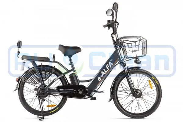 Электровелосипед GREEN CITY e-ALFA new (темно-серый)