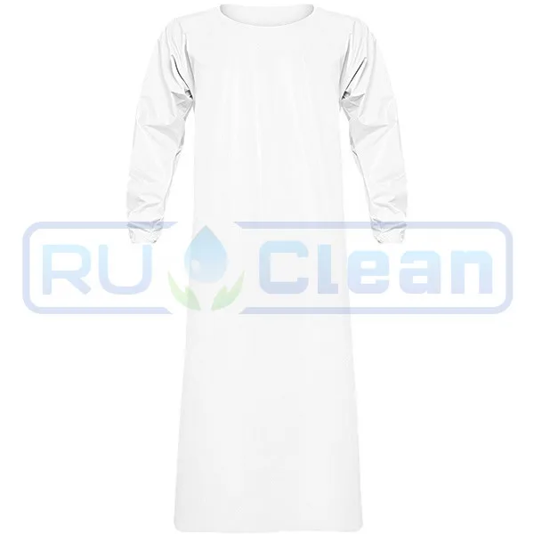 Фартук с рукавами Reiko aproLin eco+ (белый, Дл-135см)