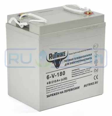 Тяговый аккумулятор RuTrike 3-EVF-180 (6V, 180A/h, AGM)