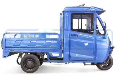 Трицикл электрический Rutrike КАРГО Кабина 1500 60V1000W (темно-синий)