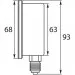 Манометр (250бар, 1/4"внеш, вход сбоку, D63мм, нерж) R+M