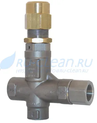 Клапан предохранительный PA VS 26 (280бар, 80л/мин, 1/2"г-1/2"г, By-pass 1/2"г, Aisi 316, VITON)