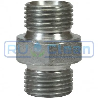 Переходник 1/8"ш-1/8"ш R+M (500бар, оцинк)