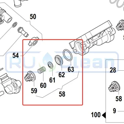 Клапан в сборе Comet (для IDS960, 1шт)