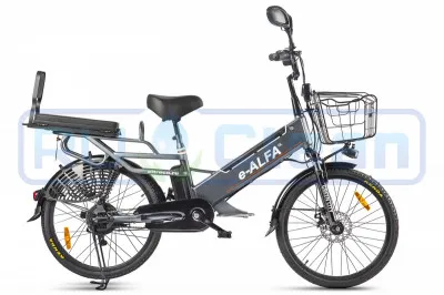 Электровелосипед GREEN CITY e-ALFA GL (темно-серый)