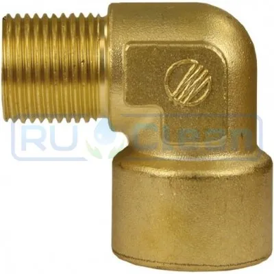 Переходник угловой 3/8"г-3/8"ш (350бар, латунь) R+M