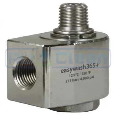 Переходник угловой 1/4"ш-3/8"г (275бар, нерж, вращ) R+M