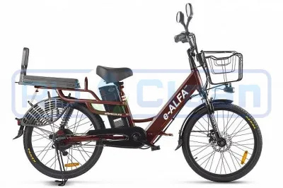 Электровелосипед GREEN CITY e-ALFA LUX (коричневый)