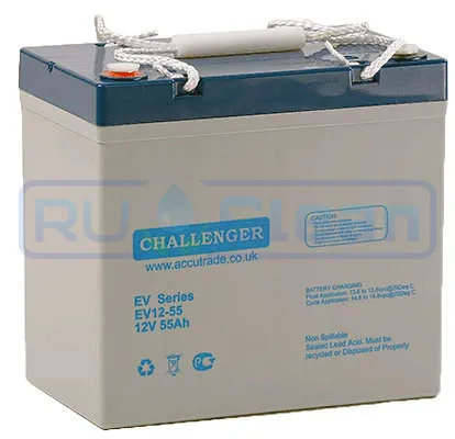 Тяговый аккумулятор CHALLENGER EV12-55 (12В, 55Ач, AGM)