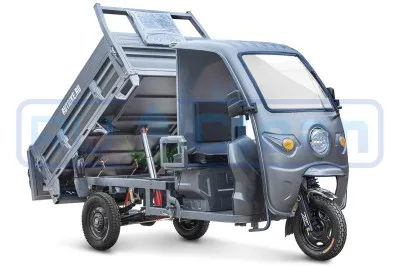 Трицикл электрический Rutrike D5 КАБИНА гидравлика (серый)