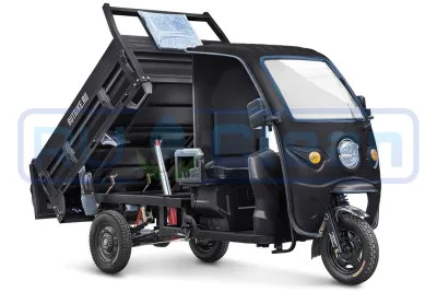Трицикл электрический Rutrike D5 КАБИНА гидравлика (черный матовый)