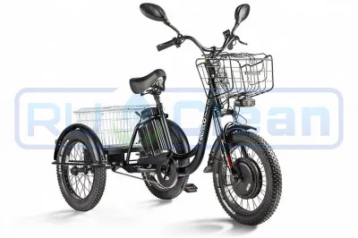 Трицикл электрический Eltreco Porter Fat 500 (черный)