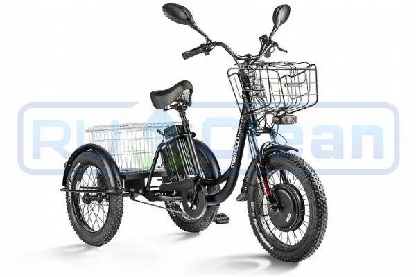 Трицикл электрический Eltreco Porter Fat 500 (черный)