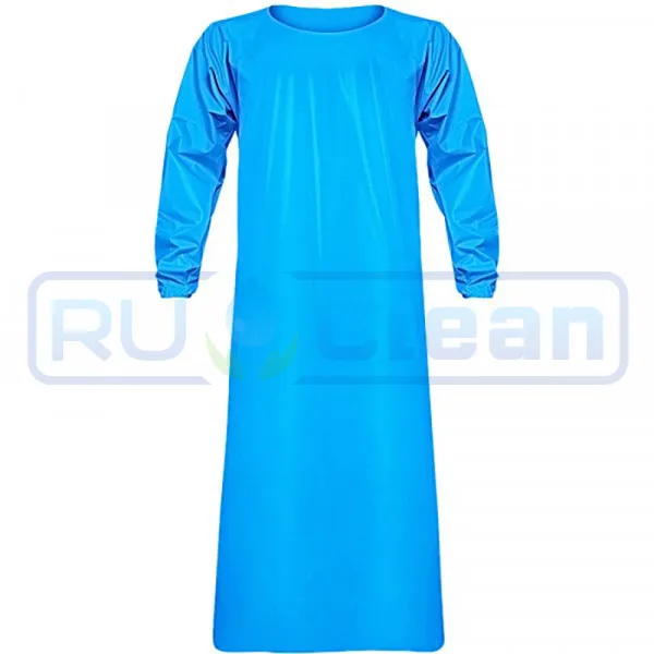 Фартук с рукавами Reiko aproLin eco (синий, Дл-155см, 150мкр.)
