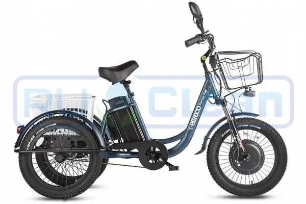 Трицикл электрический Eltreco Porter Fat 500 (темно-синий)