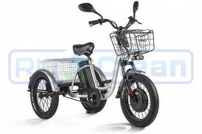 Трицикл электрический Eltreco Porter Fat 500 UP! (серебристый)