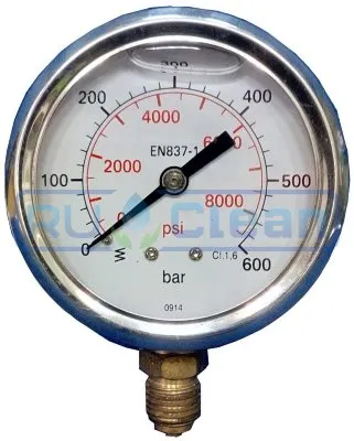 Манометр (600бар, 1/4"внеш, вход снизу, D63мм, нерж) R+M
