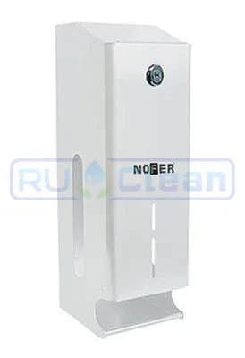 Диспенсер для туалетной бумаги Nofer (нерж., для 3х рулонов, белый)