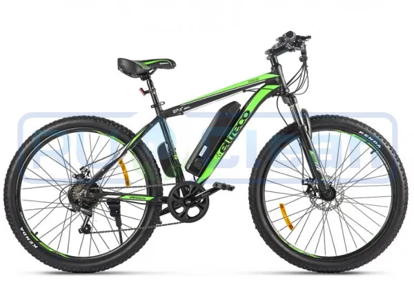 Электровелосипед Eltreco XT 600 D (черно-зеленый)