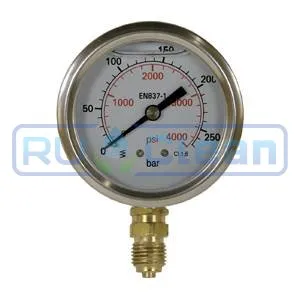 Манометр (250бар, 1/4"внеш, вход сбоку, D50мм, нерж) R+M