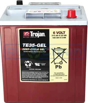 Тяговый аккумулятор Trojan TE35-GEL (6В, 180Ач, GEL)