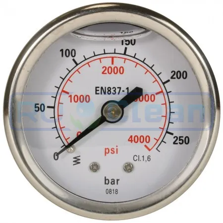 Манометр (250бар, 1/4"внеш, вход сзади, D50мм, нерж) R+M