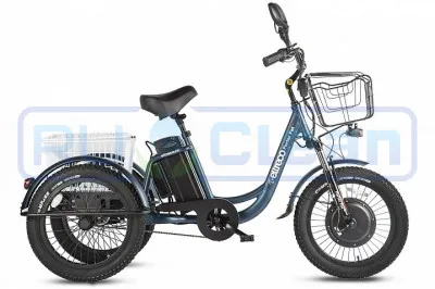 Трицикл электрический Eltreco Porter Fat 700 (темно-синий)