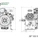 Мембранный насос Agro Pump 145 NBR C (20 бар, 145 л/мин, 550 об/мин)