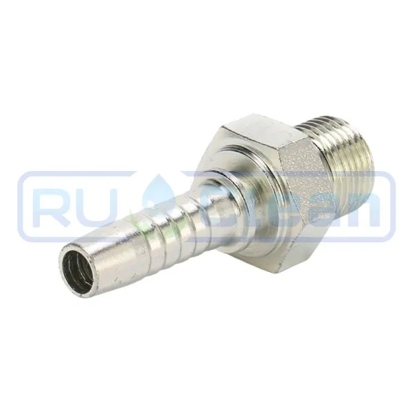 Фитинг высокого давления BSP (DN12, 1/2ш, оцинк, L=31мм) Robin