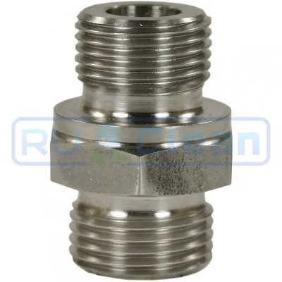 Переходник 3/8"ш-3/8"ш (500бар, нерж) R+M