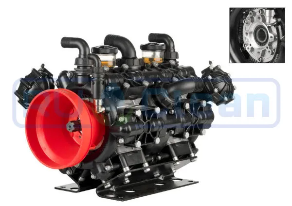 Мембранный насос AR 500 BP TWIN C/F (BlueFlex, 20 бар, 489.4 л/мин, ВОМ 1"⅜-полый вал 32 мм)