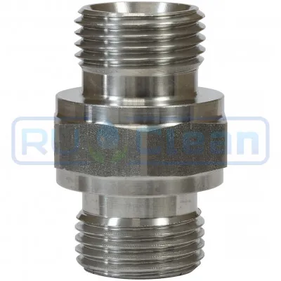 Переходник 500 bar, 25 мм, 1/8 внеш.-1/8 внеш. нерж. сталь R+M 57019