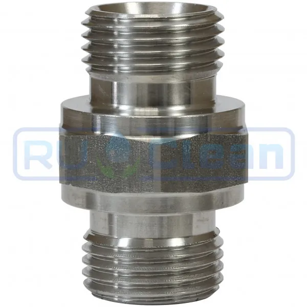 Переходник 500 bar, 25 мм, 1/8 внеш.-1/8 внеш. нерж. сталь R+M 57019