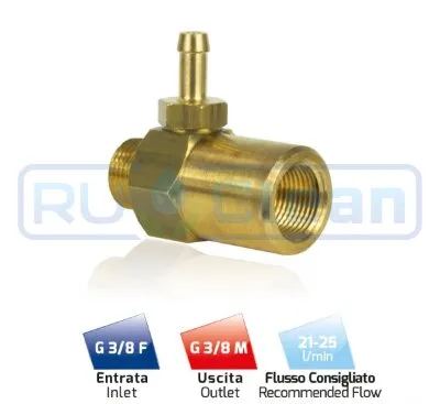 Эжектор без дозировки MTM (280бар, 3/8г-ш, D=2.3мм, латунь)