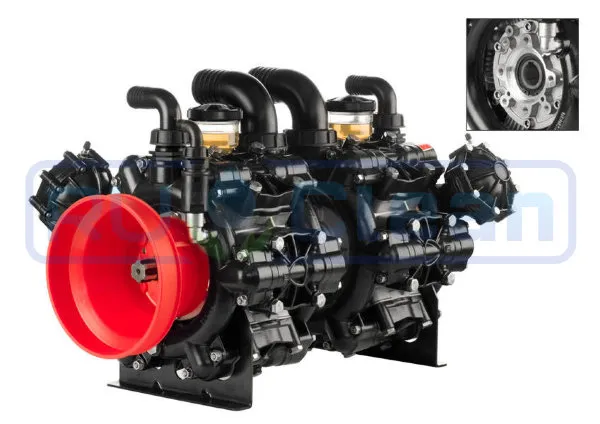 Мембранный насос AR 500 BP TWIN TOP C/F (BlueFlex, 20 бар, 489.4 л/мин, ВОМ 1"⅜-полый вал 32 мм)