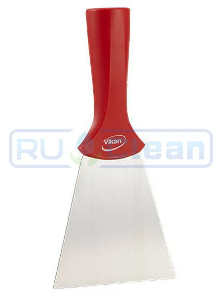 Скребок Vikan (100мм, красный, резьб.ручка)