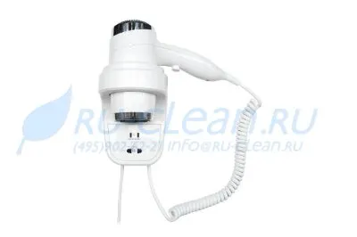 Фен настенный Nofer 02012.W (1800-2200Вт, белый, с розеткой)