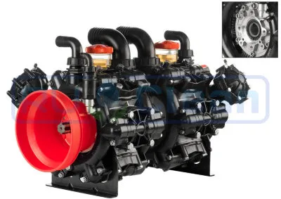 Мембранный насос AR 560 BP TWIN TOP C/F (BlueFlex, 20 бар, 543.2 л/мин, ВОМ 1"⅜-полый вал 32 мм)