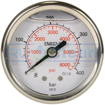 Манометр (400бар, 1/4"внеш, вход сзади, D50мм, нерж) R+M
