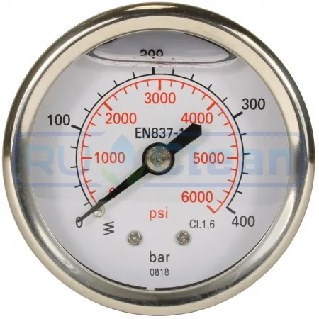 Манометр (400бар, 1/4"внеш, вход сзади, D50мм, нерж) R+M
