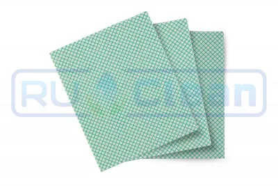 Салфетка TTS BASIC-T (40х50см, прорезин, бело-зеленая, в кор 200шт)