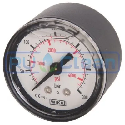 Манометр (300бар, 1/8"внеш, вход сзади, пласт) Interpump