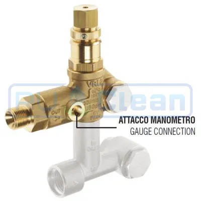 Регулятор давления Mecline VRF2 (310бар, 30л/мин, 3/8"ш-3/8"г, By-pass 1/8"г)
