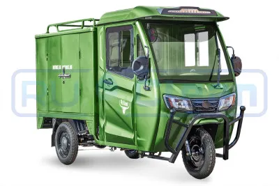 Трицикл электрический Rutrike КАРГО Кабина Дуал (зеленый)