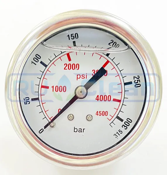 Манометр (400бар, 1/4"внеш, вход сзади, пластик) TOR
