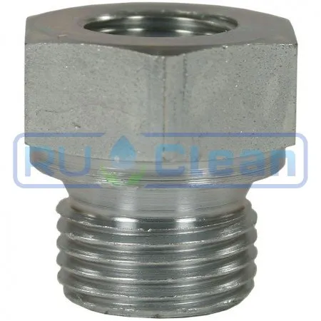 Переходник 1/4"г-3/8"ш (500бар, оцинк, L=22мм) R+M